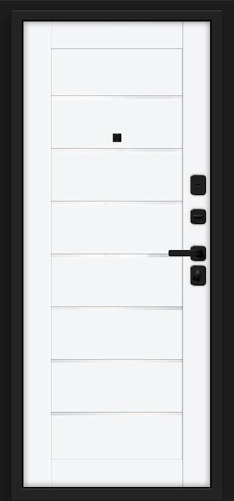 Входная дверь Прайм/SBlack Black Shell/White Silk BR6209 внутренняя сторона