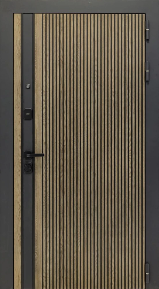 Входная дверь ДвериПРО Rosna ФЛ-659 (12мм, nussbaum+черная патина винорит) DPRO200319 внешняя сторона