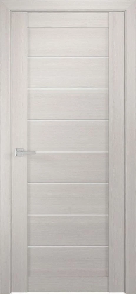 Фото Межкомнатная дверь ЛУ-7 белёный дуб (стекло сатинат, 900x2000)