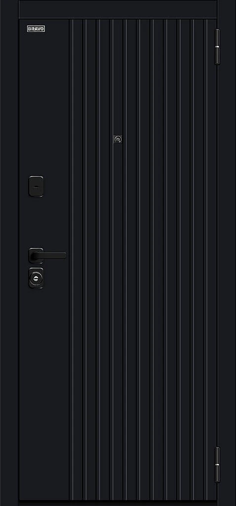 Входная дверь Джентл/SBlack Black Shell/White Silk BR6350 внешняя сторона