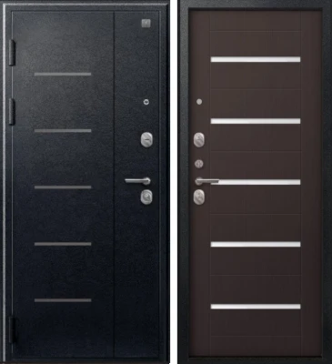 Дверь V-05 Черный муар - Темная лиственница