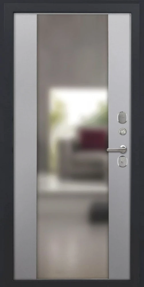 Входная дверь ДвериПРО Аура Алиса (16мм, ПВХ софт грей, зеркало) DPRO197895 внутренняя сторона