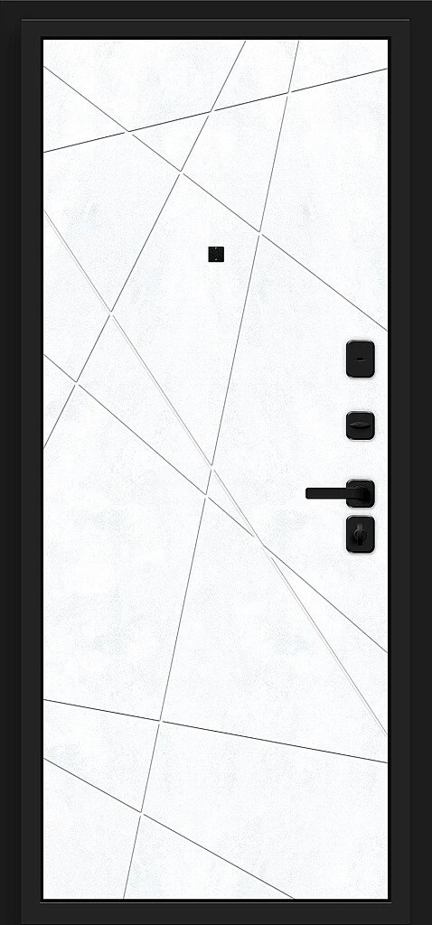 Входная дверь Кьюб RBE Slate Art/Snow Art BR5141