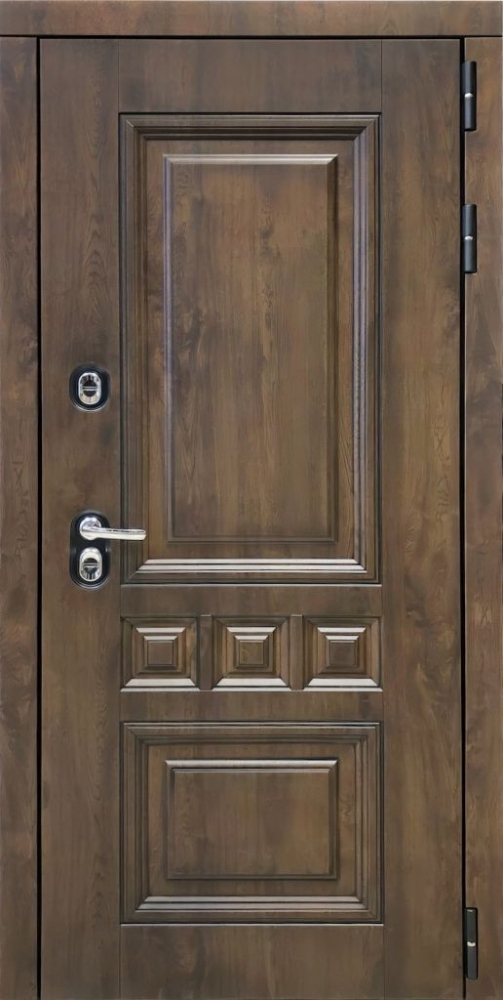 Входная дверь ДвериПРО Аура СБ-1 (ст. белое, 16мм, беленый дуб) DPRO196851 внешняя сторона