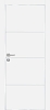 Межкомнатная дверь PX-2  AL кромка с 4-х ст. Белый матовый