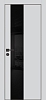 Межкомнатная дверь PX-6 черная кромка с 4-х ст. Сапфир матовый