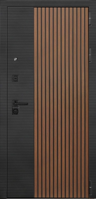 Входная дверь Модель L - 48 L-5 (16мм, белая эмаль) внешняя сторона